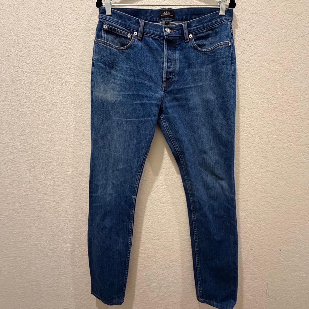 APC Petit New Standard Slim Tapered Jeans Indigo Blue Size 32